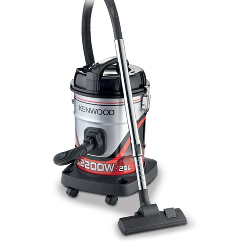 Kenwood Drum Vacuum Cleaner 2200W 25L Tank Vacuum Cleaner With 8M Extra Long Power Cord Removable & Washable Filter Multi Surface For Home & Office VDM60.000BR