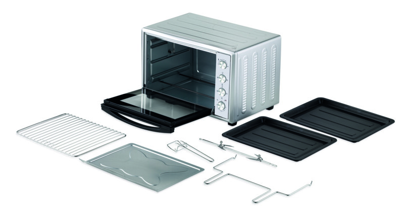 Kenwood 100L Toaster Oven - Oven Toaster Grill Large Capacity Double Glass Door Multifunctional with Rotisserie and Convection Function for Grilling Toasting Broiling Baking Defrosting MOM90.000SS