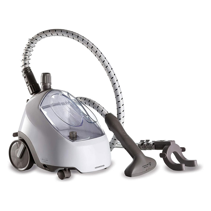Kenwood Garment Steamer 1500W with 2L Water Tank Capacity Rotary Wheels Folding Rack Trouser Press Glove GSP65.000WH
