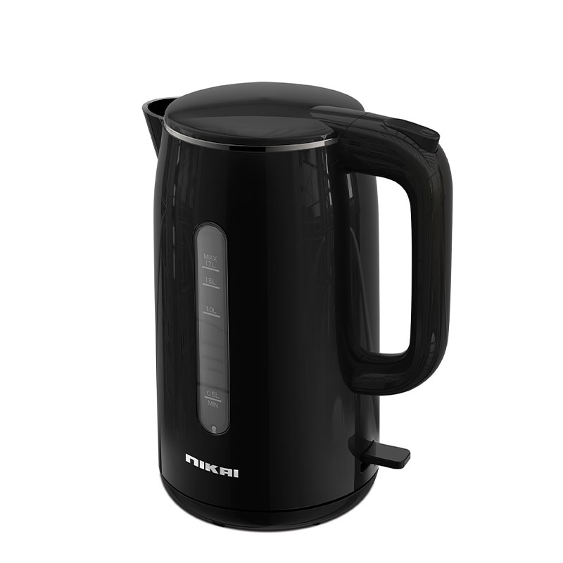 Nikai Kettle 1.7L 2200W Double Layer Stainless Steel Auto Shut Boil Dry Protection Matte Finish Indicator Light NK820T2 - Black