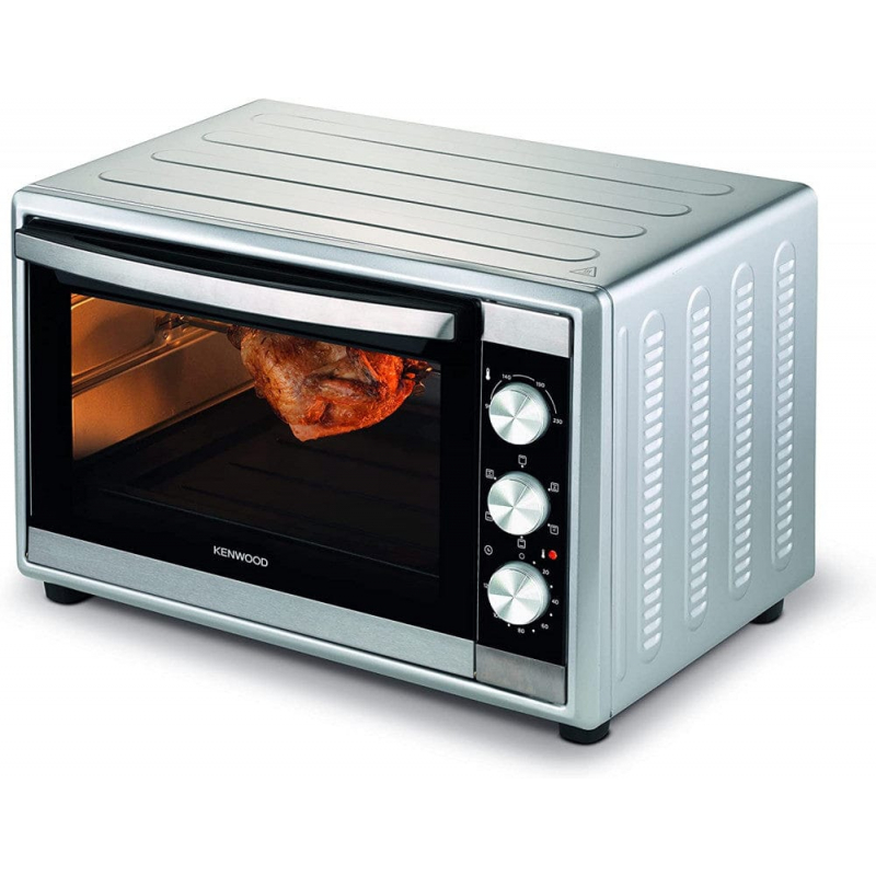 Kenwood 70L Toaster Oven - Oven Toaster Grill Large Capacity Double Glass Door Multifunctional with Rotisserie and Convection Function for Grilling Toasting Broiling Baking Defrosting MOM70.000SS
