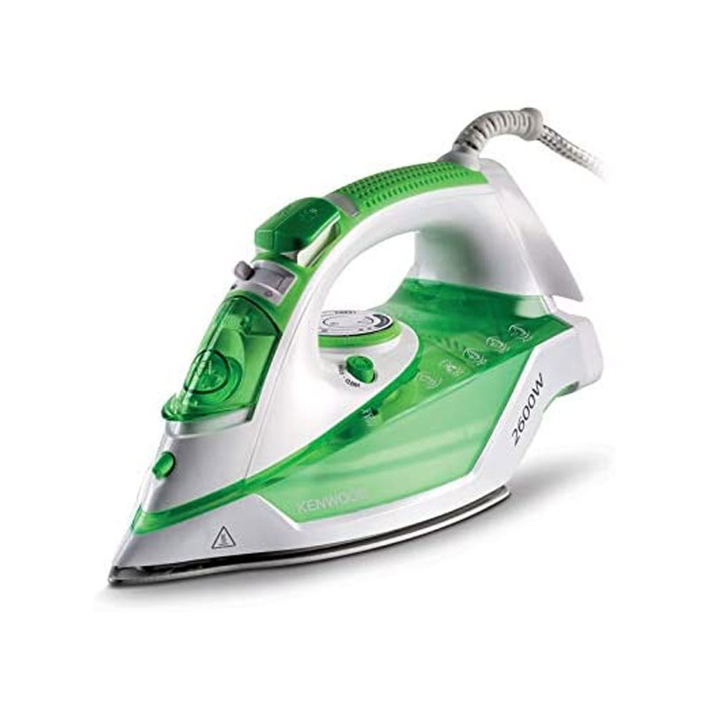 Kenwood Steam Iron 2600W with Ceramic Soleplate Anti-Drip Anti-Calc Self Clean Continuous Steam Burst Spray Function STP70.000WG